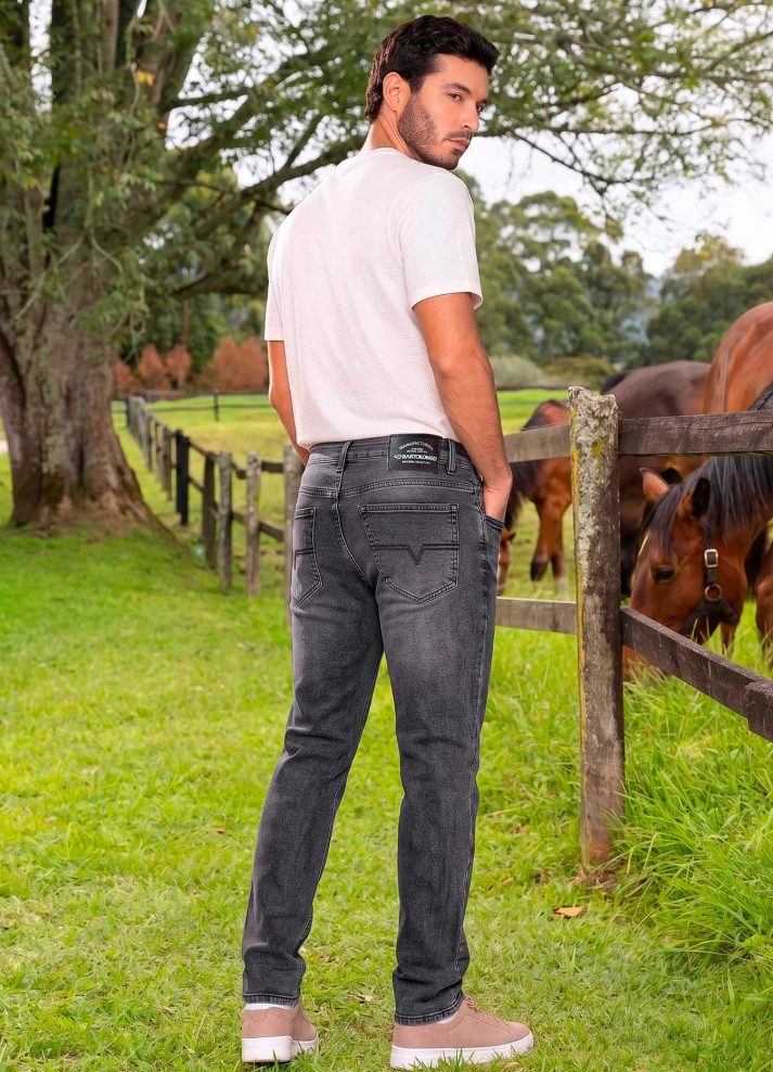 Jean bota tubo para hombre