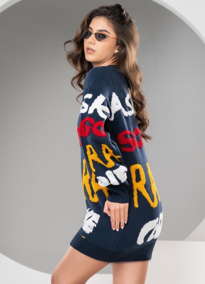 Blusón vestido tejido