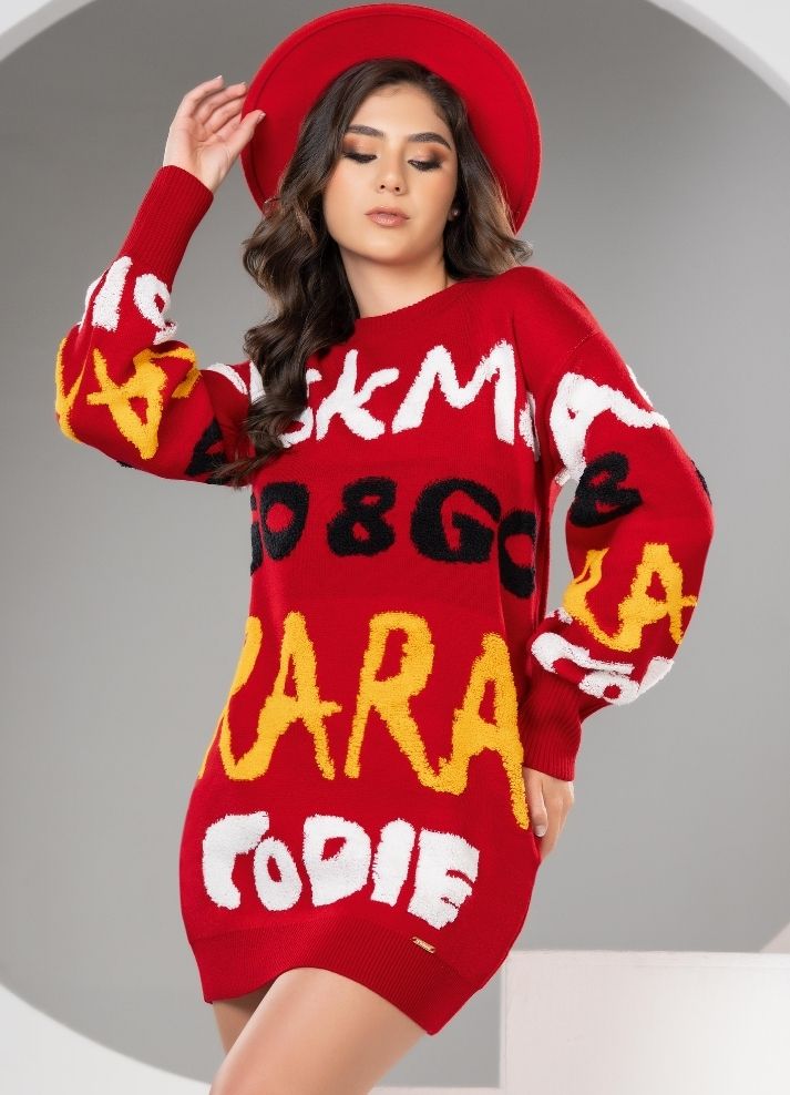 Blusón vestido tejido