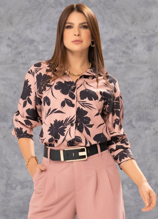 Long sleeve flower shirt