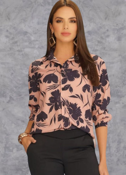 Long sleeve flower shirt