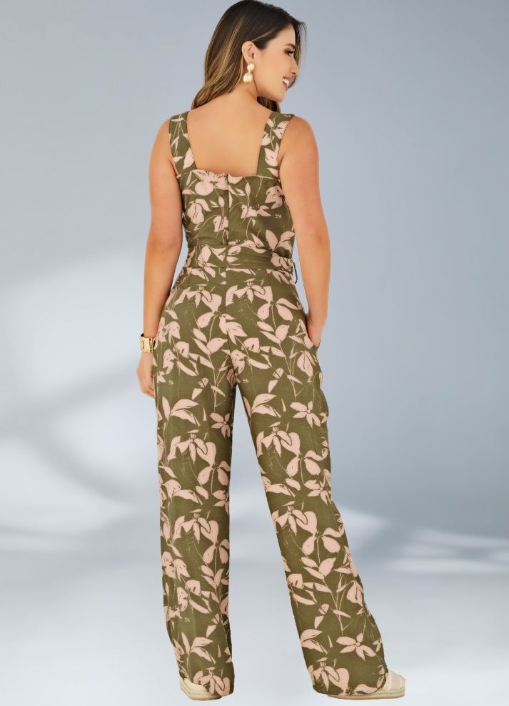 Long printed jumpsuit