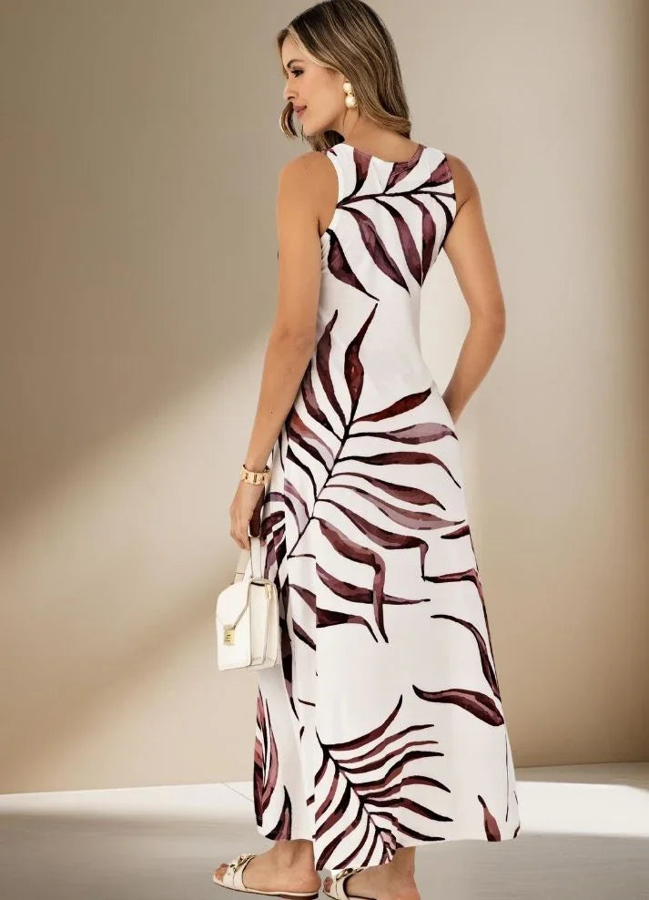 Vestido largo estampado - Ropa Colombiana by Victoria Herrera