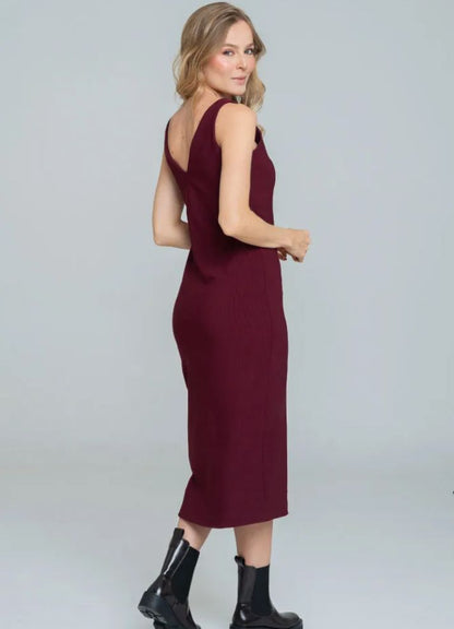 Vestido midi manga sisa