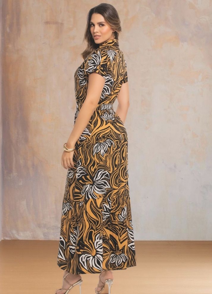 Vestido largo tipo kimono