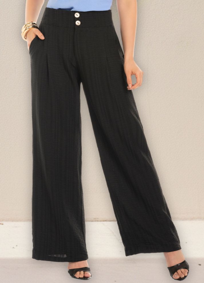 Pantalón palazzo con prenses