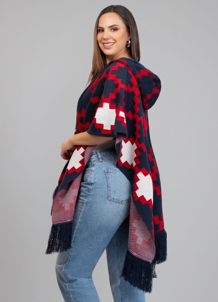 Ruana tipo poncho