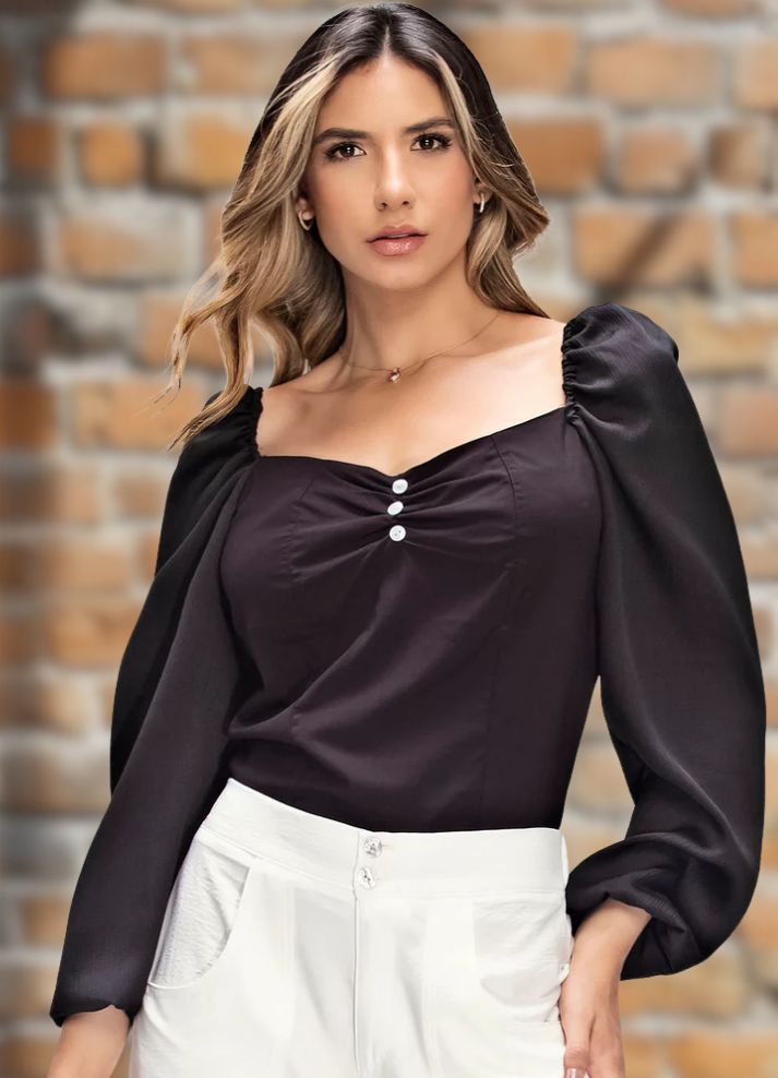 Blusa escote princesa