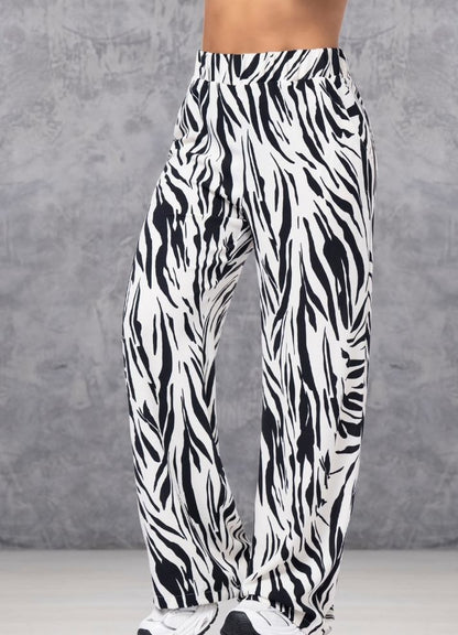 Zebra palazzo pants