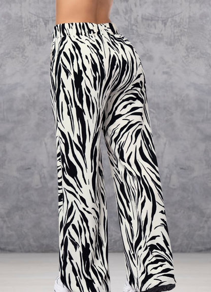 Zebra palazzo pants