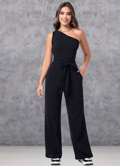 One shoulder jumpsuit