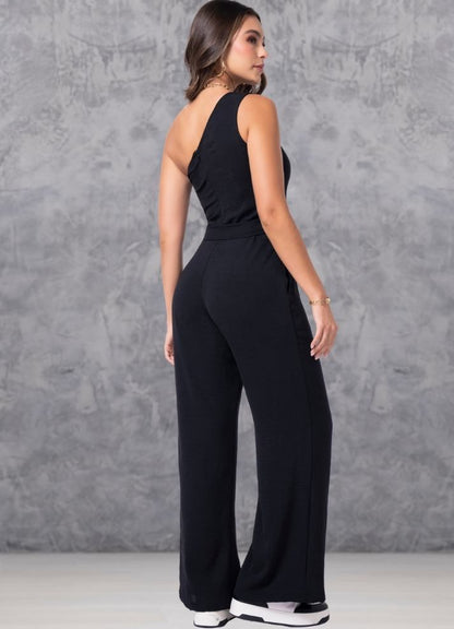 One shoulder jumpsuit