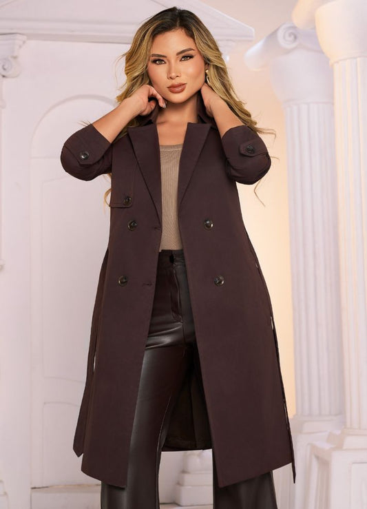 Gabardina cuello solapa