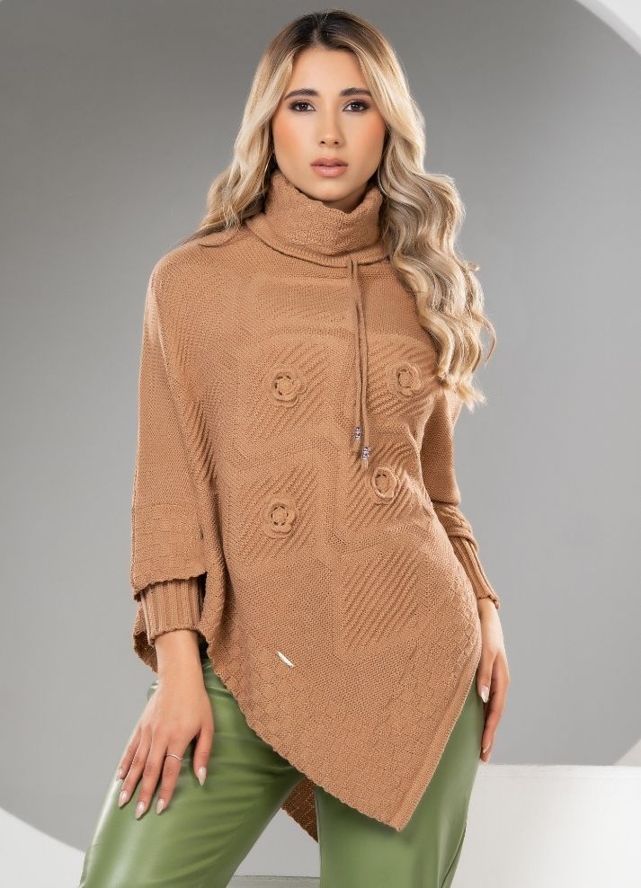 Ruana cuello tortuga