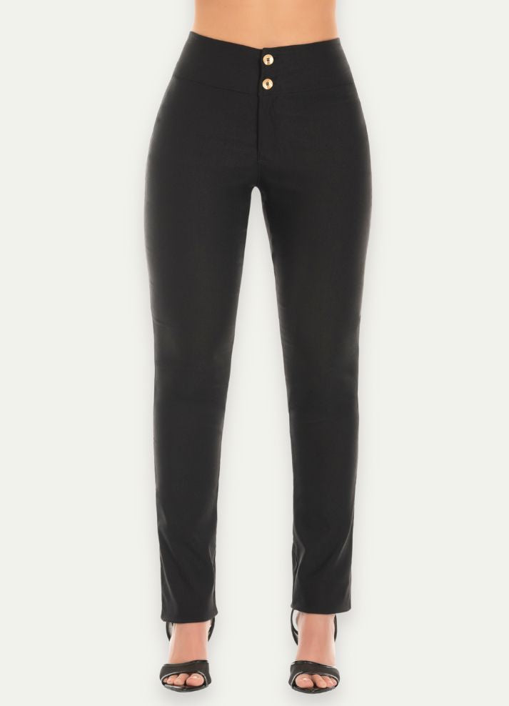 Leggings with golden buttons
