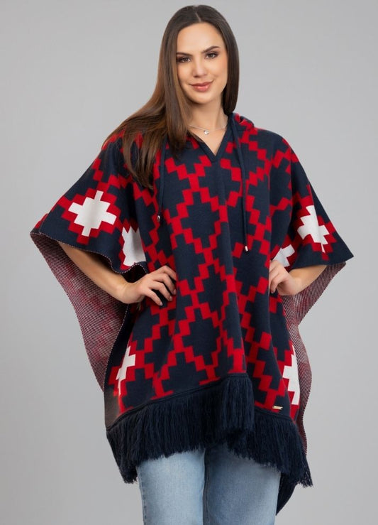 Ruana tipo poncho