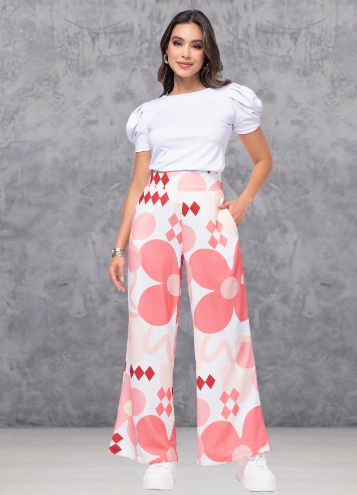 Printed palazzo pants