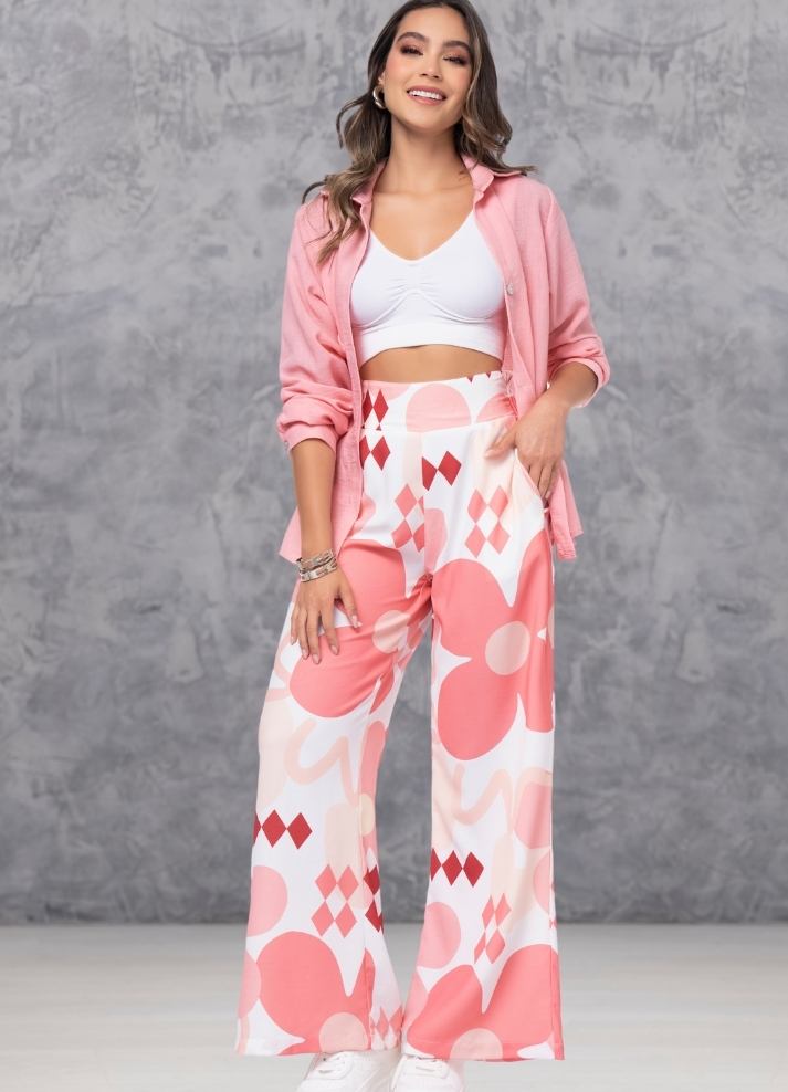 Printed palazzo pants