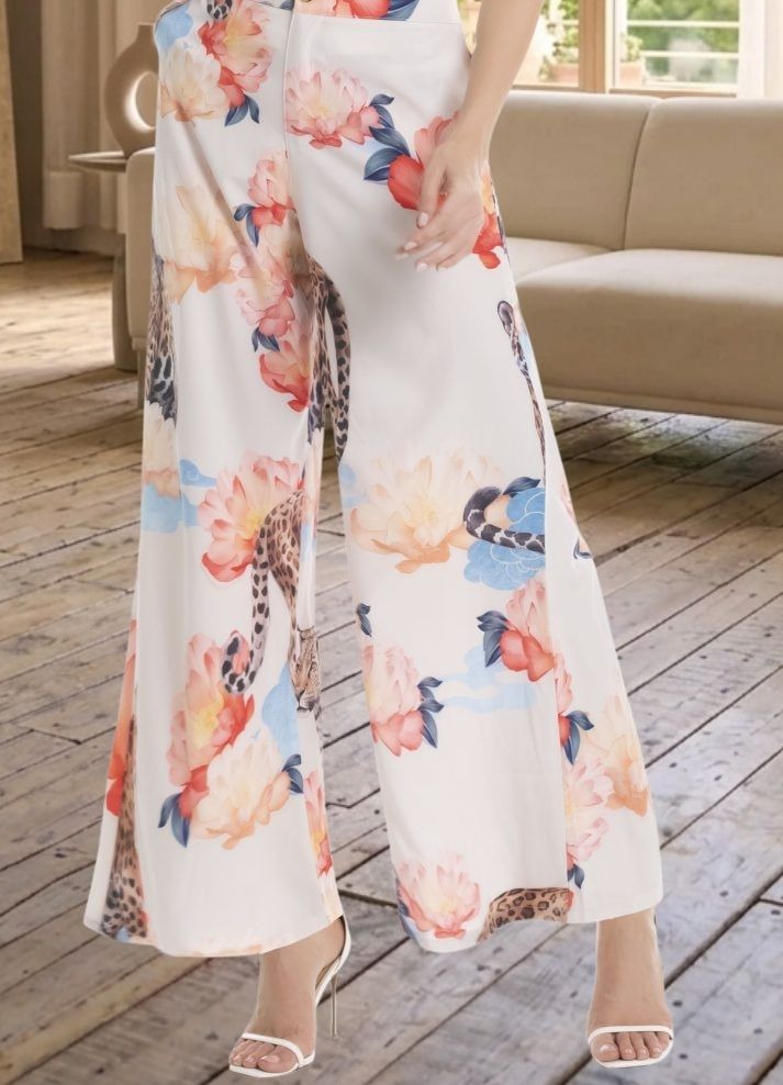 Pantalón palazzo estampado