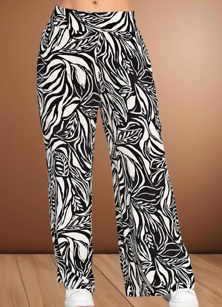 Pantalón estampado bota ancha