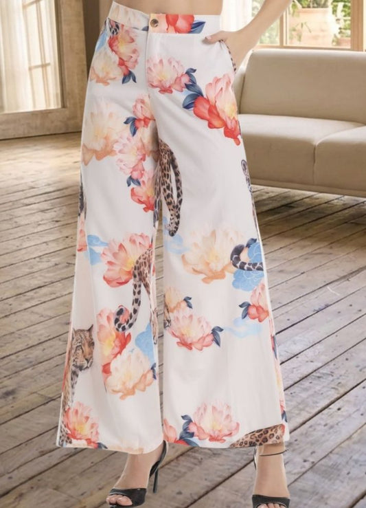 Pantalón palazzo estampado