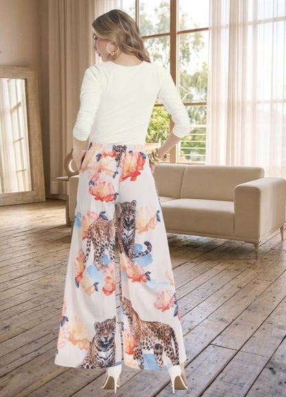 Pantalón palazzo estampado