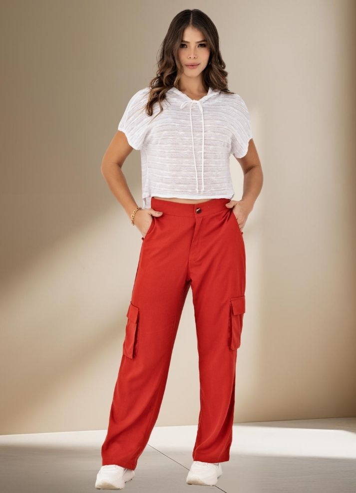 Pantalón cargo bota recta