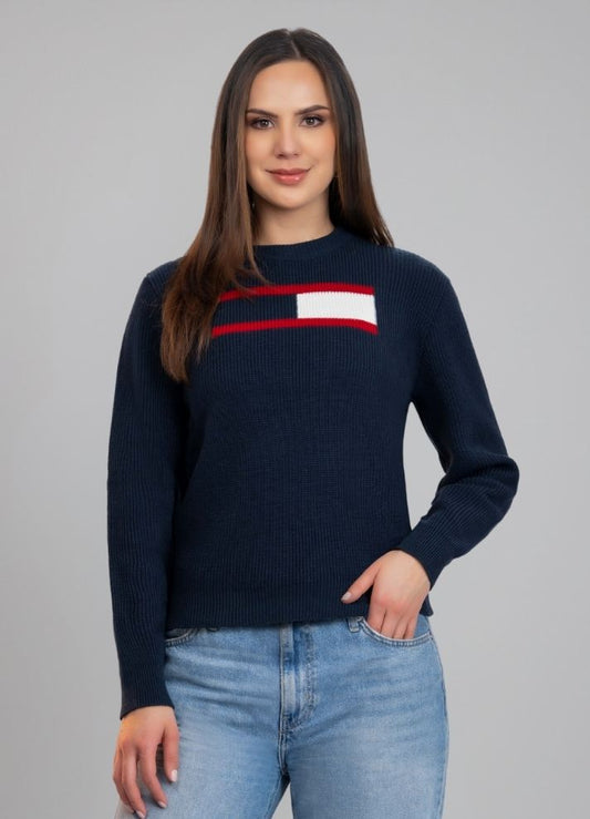 Suéter cuello redondo