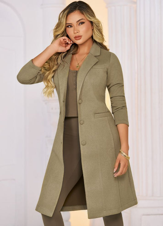 Gabán largo gamuzado