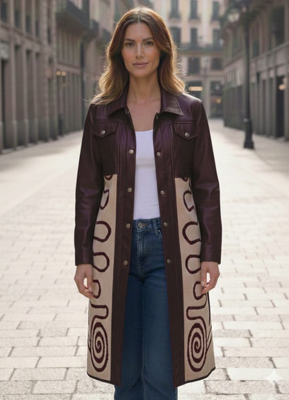 Gabán tejido y cuerotex