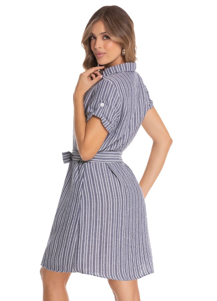 Vestido corto manga corta