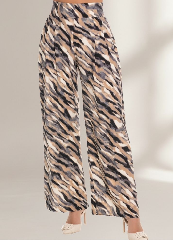 Pantalón palazzo animal print