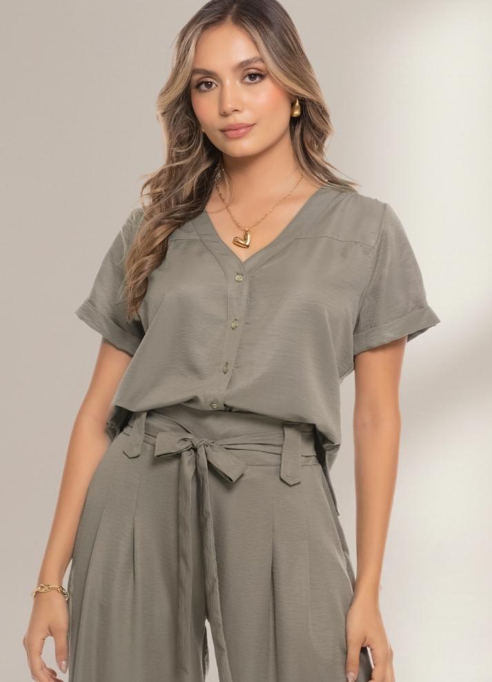 Blusa manga corta