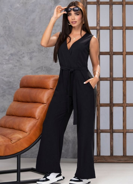 Long sleeve sleeveless jumpsuit