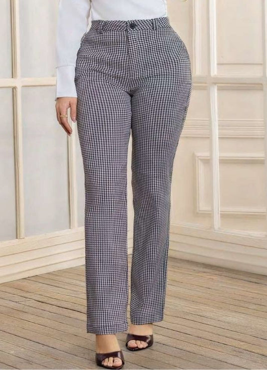Pantalón bota rectade cuadros