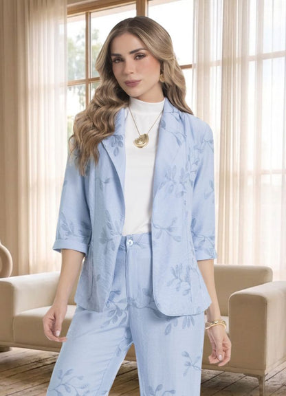 Blazer cuello solapa bordado