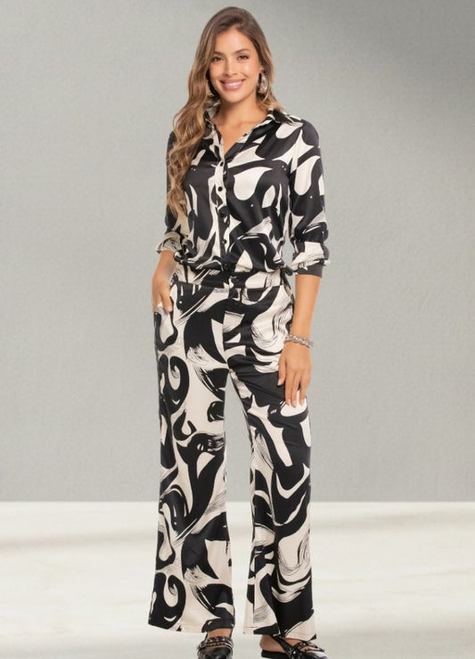 Set blusa y pantalón palazzo