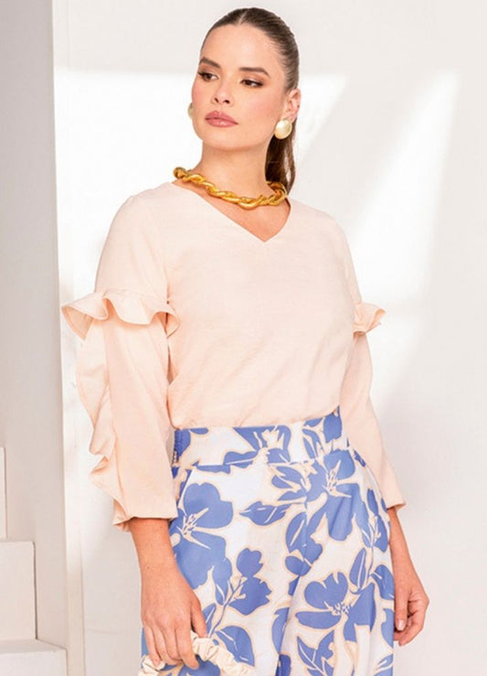 Blusa manga bolero ruffle