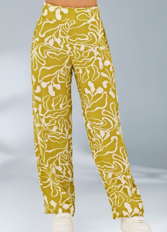 Pantalón bota ancha estampado