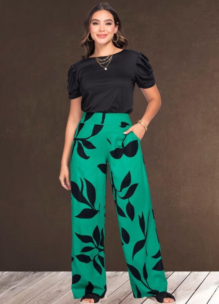 Printed palazzo pants