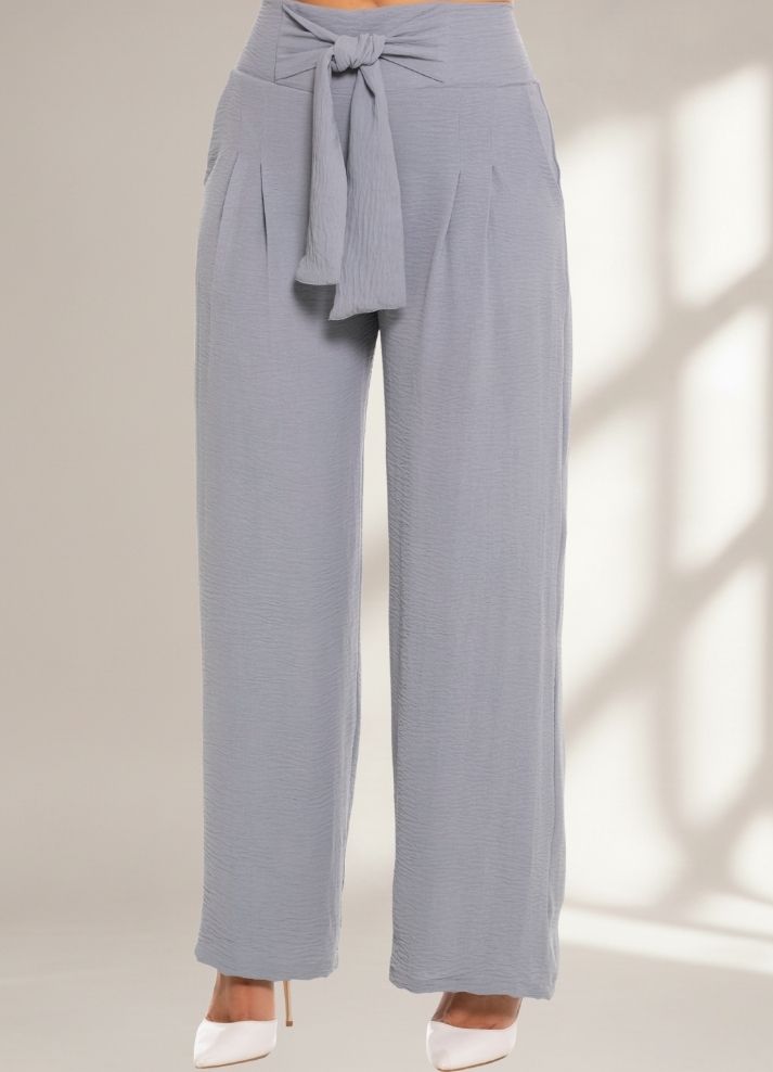 Pantalón palazzo con cinturón
