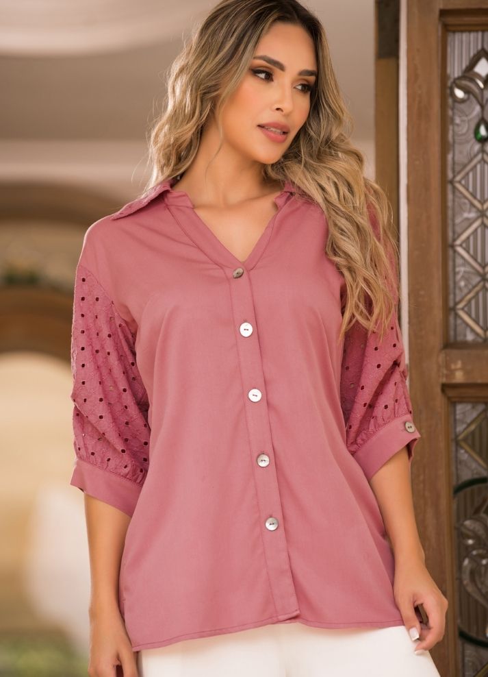 3/4 sleeve shirt blouse