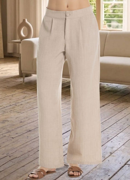 Pantalón bota ancha pretina alta