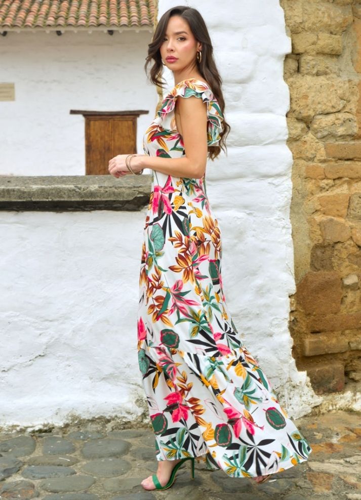 Vestido largo floral