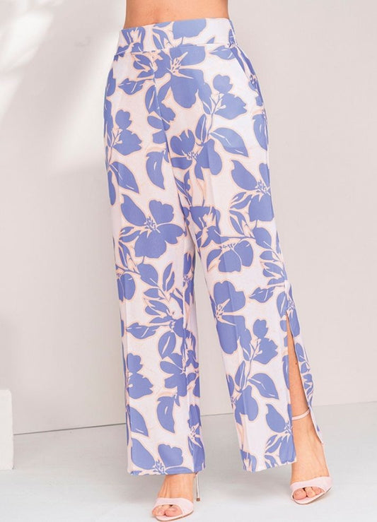 Pantalón palazzo con abertura