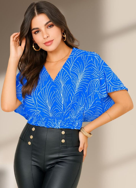 Crop top manga corta