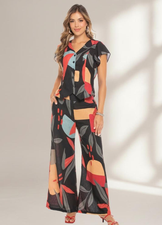 Set blusa y pantalón palazzo