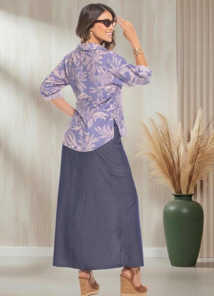 Camisa manga larga flores