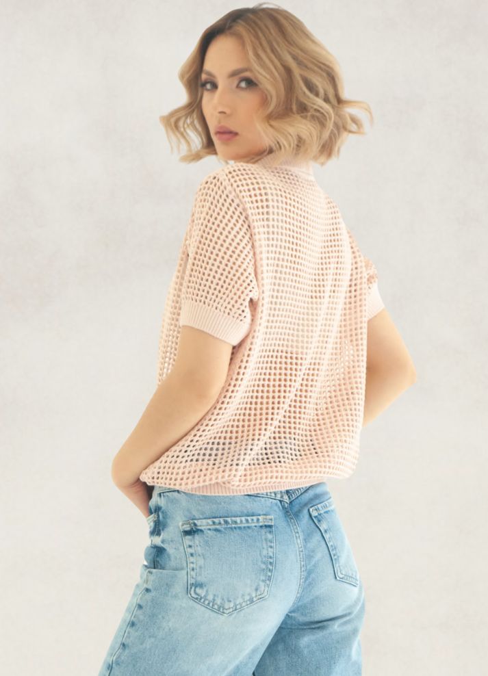 Blusa sueter manga corta