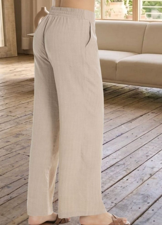 Pantalón bota ancha pretina alta